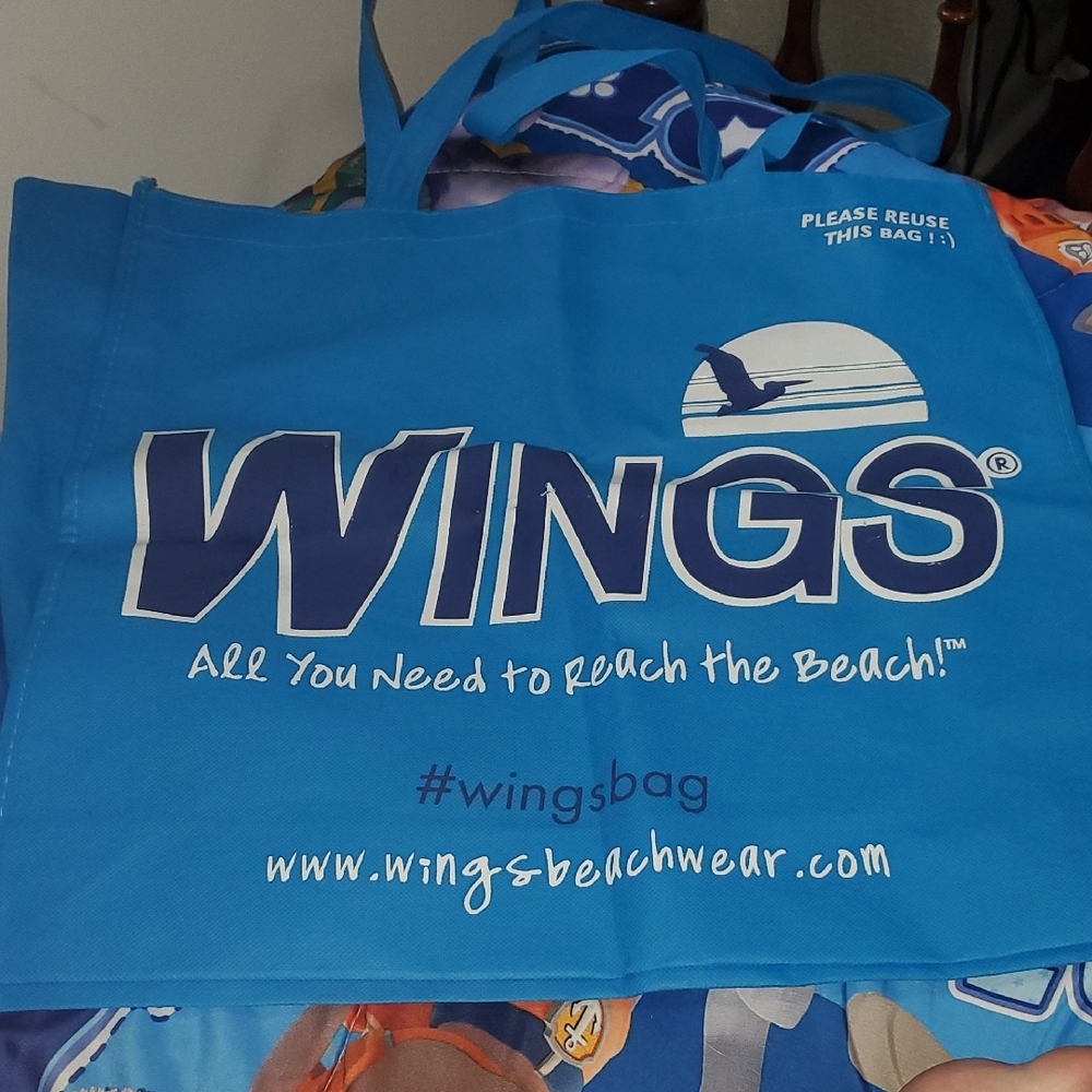 ❤️‍🔥10/$10❤️‍🔥 Wings Blue Beach Tote Bag